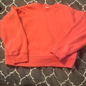 Like new A New Day Vibrant Coral cropped Pullover sweatshirt size Large